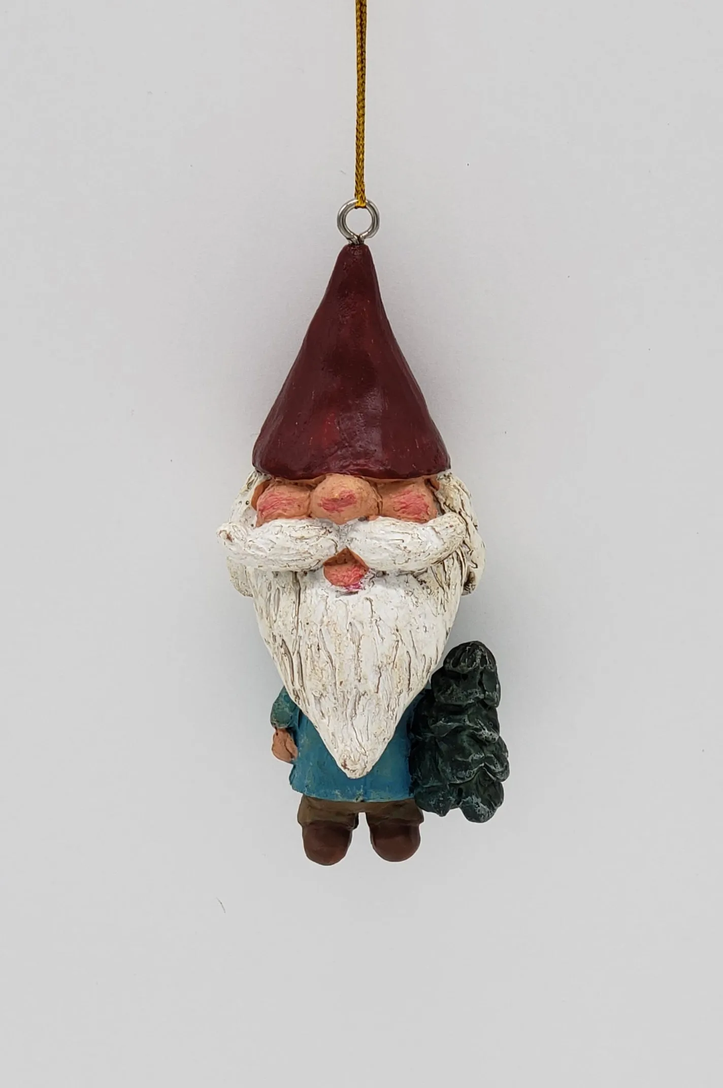 Big-Headed Gnome Santa Christmas Ornament