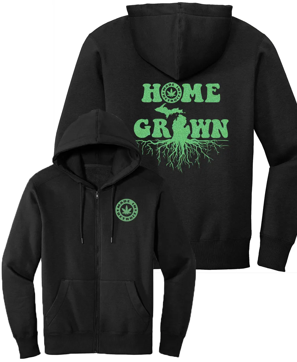 Black Zip Ups w/ Metallic Green