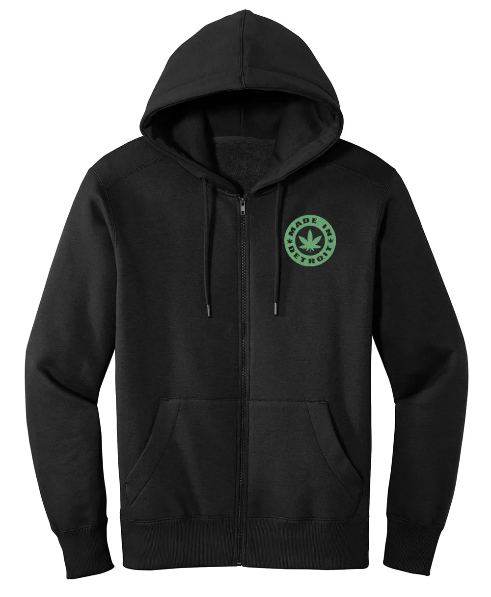 Black Zip Ups w/ Metallic Green