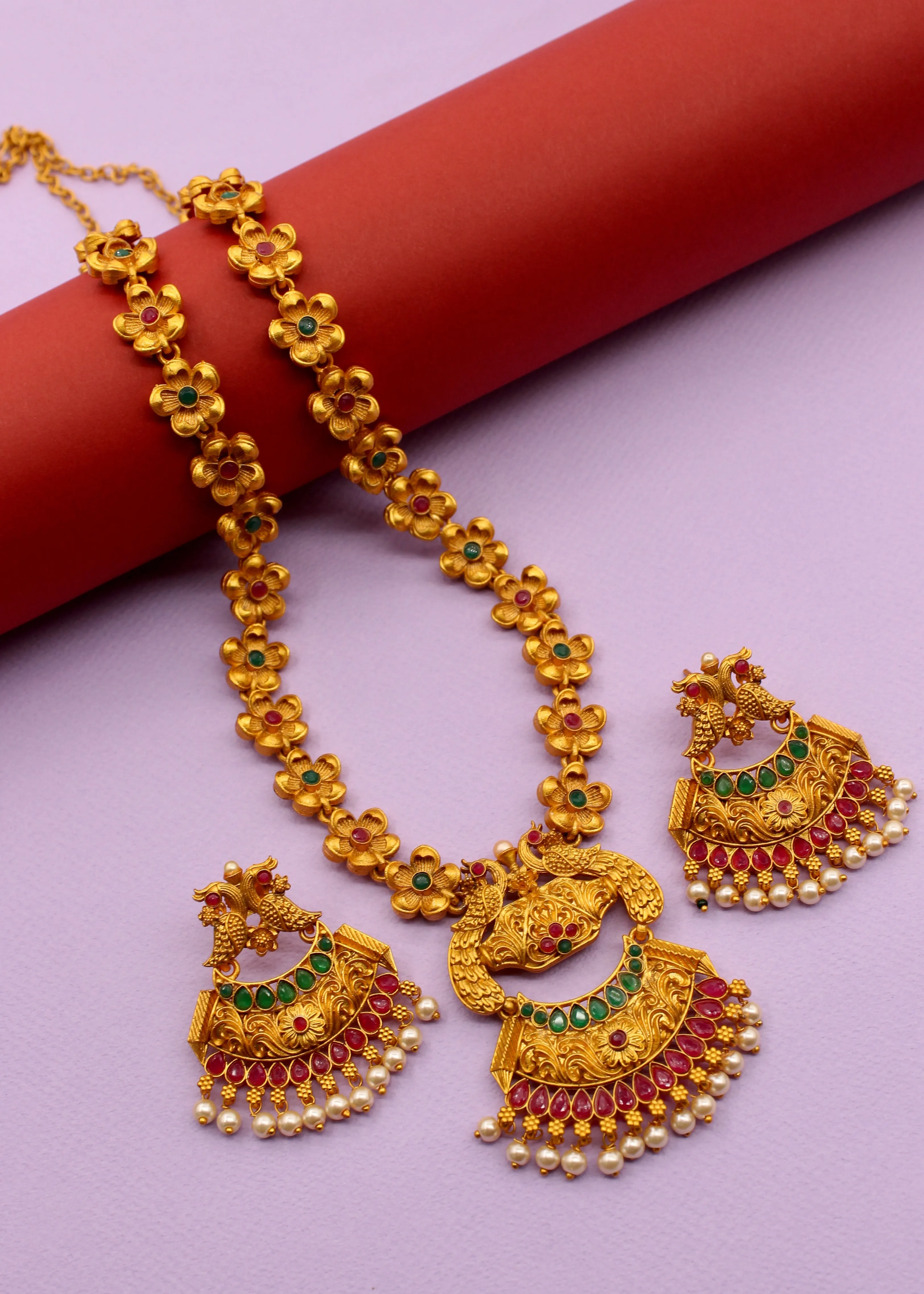 BLOSSOM DESIGNER PESHWAI NECKLACE