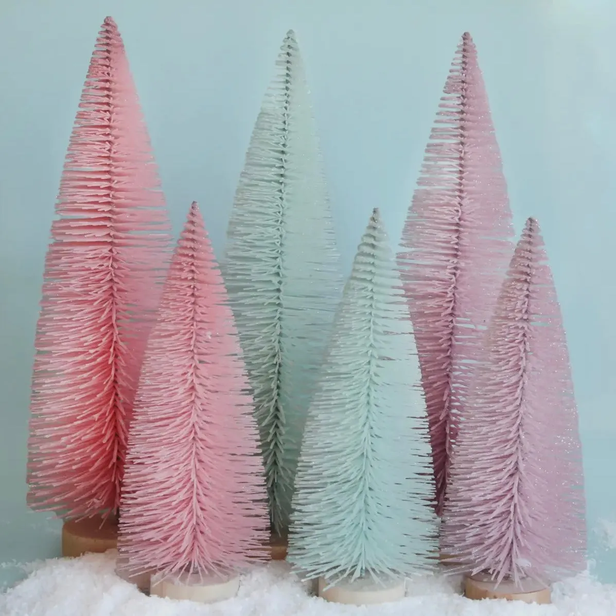 Bottle Brush Tree - 9" & 13" in Pink