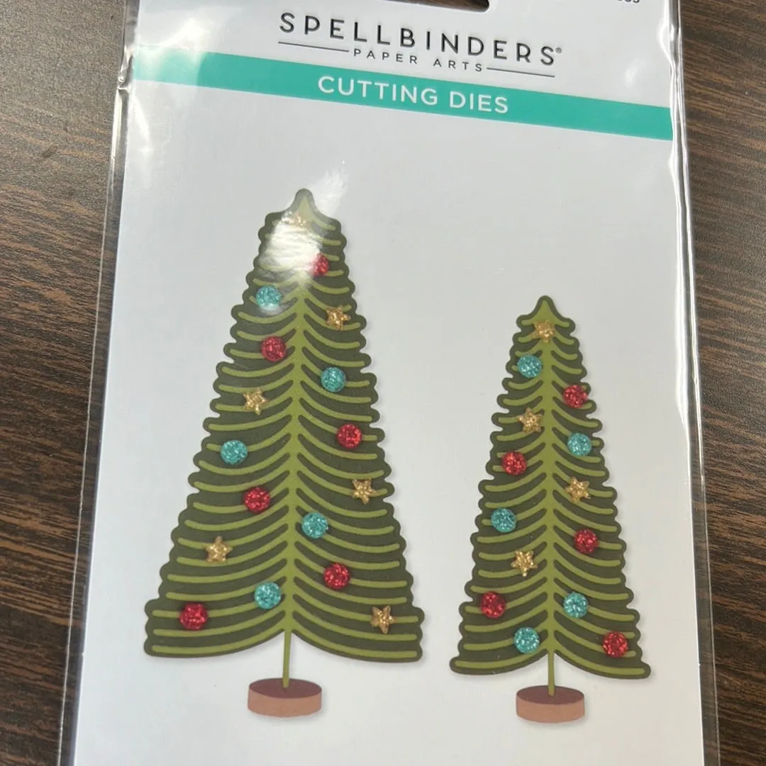 Bottle brush trees duo die by spellbinders