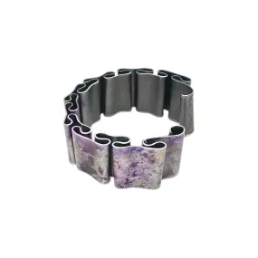 CABO | Mermaid's Tail Straight Metal Bangle | Marble Purple