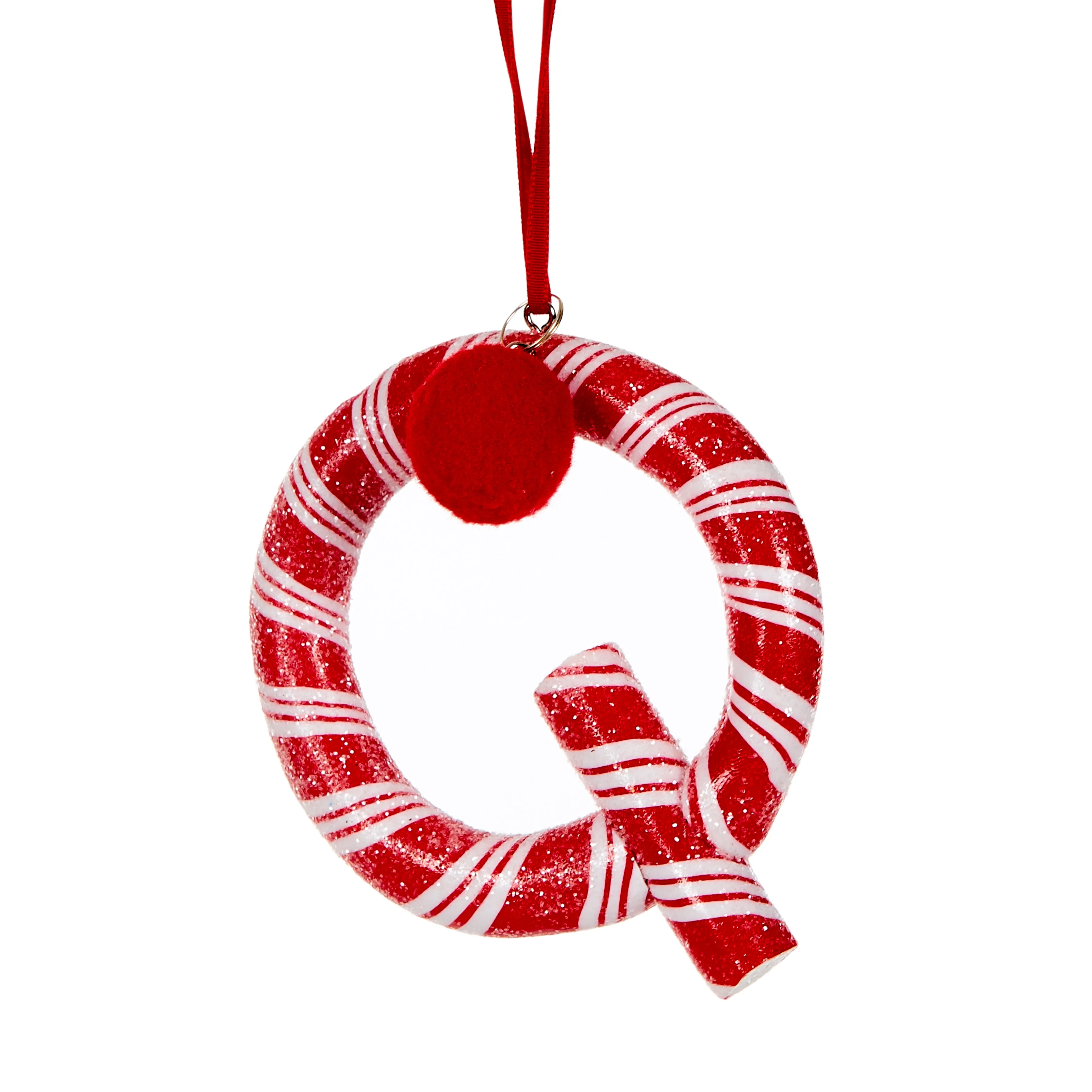 Candy Cane Letter Q Hanging