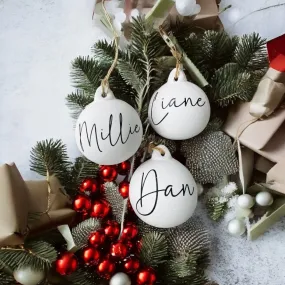 Ceramic Tree Ornaments - Personalised