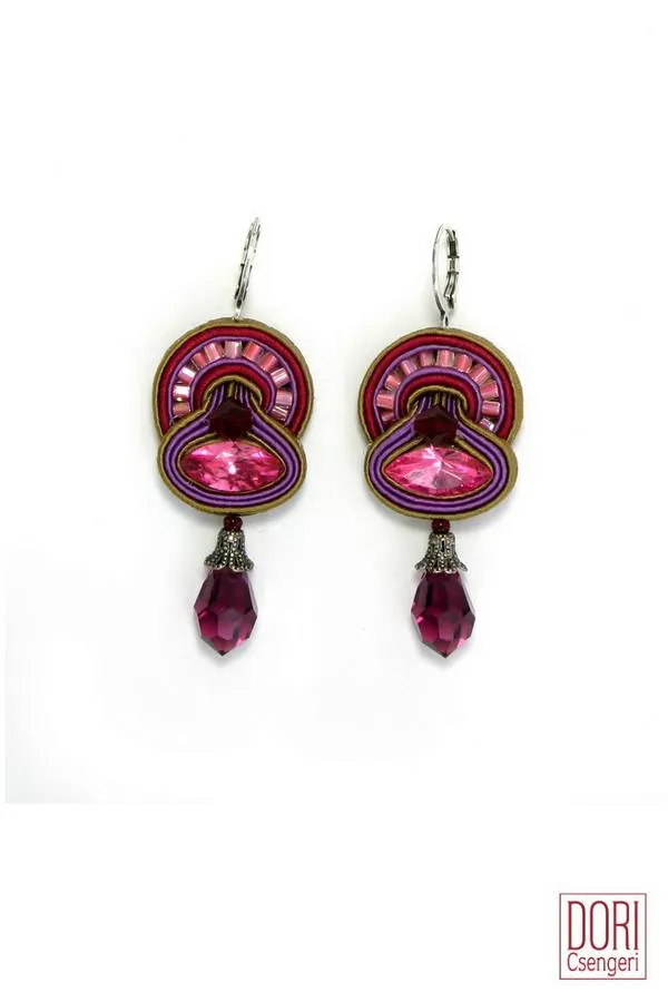 Cerise Dangling Earrings