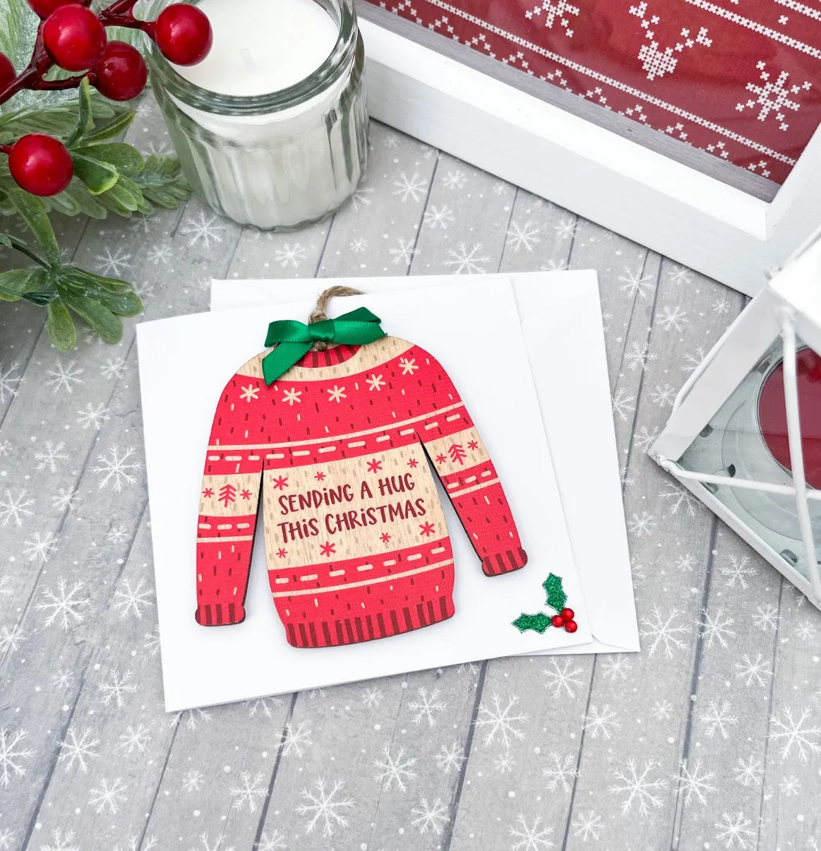 Christmas Jumper Tree Decoration ‘Sending A Hug This Christmas’