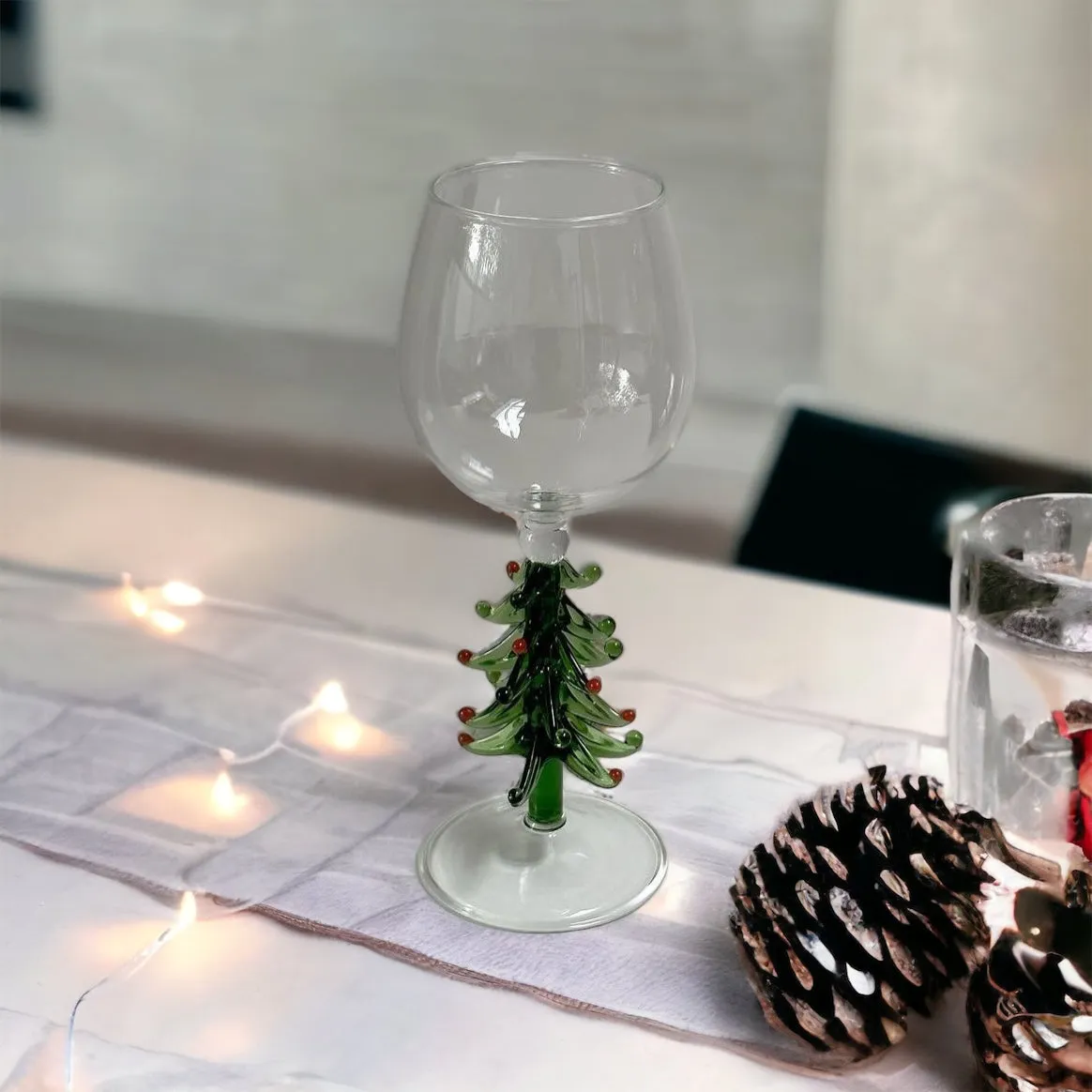 Christmas Tree Stem Wine Glass