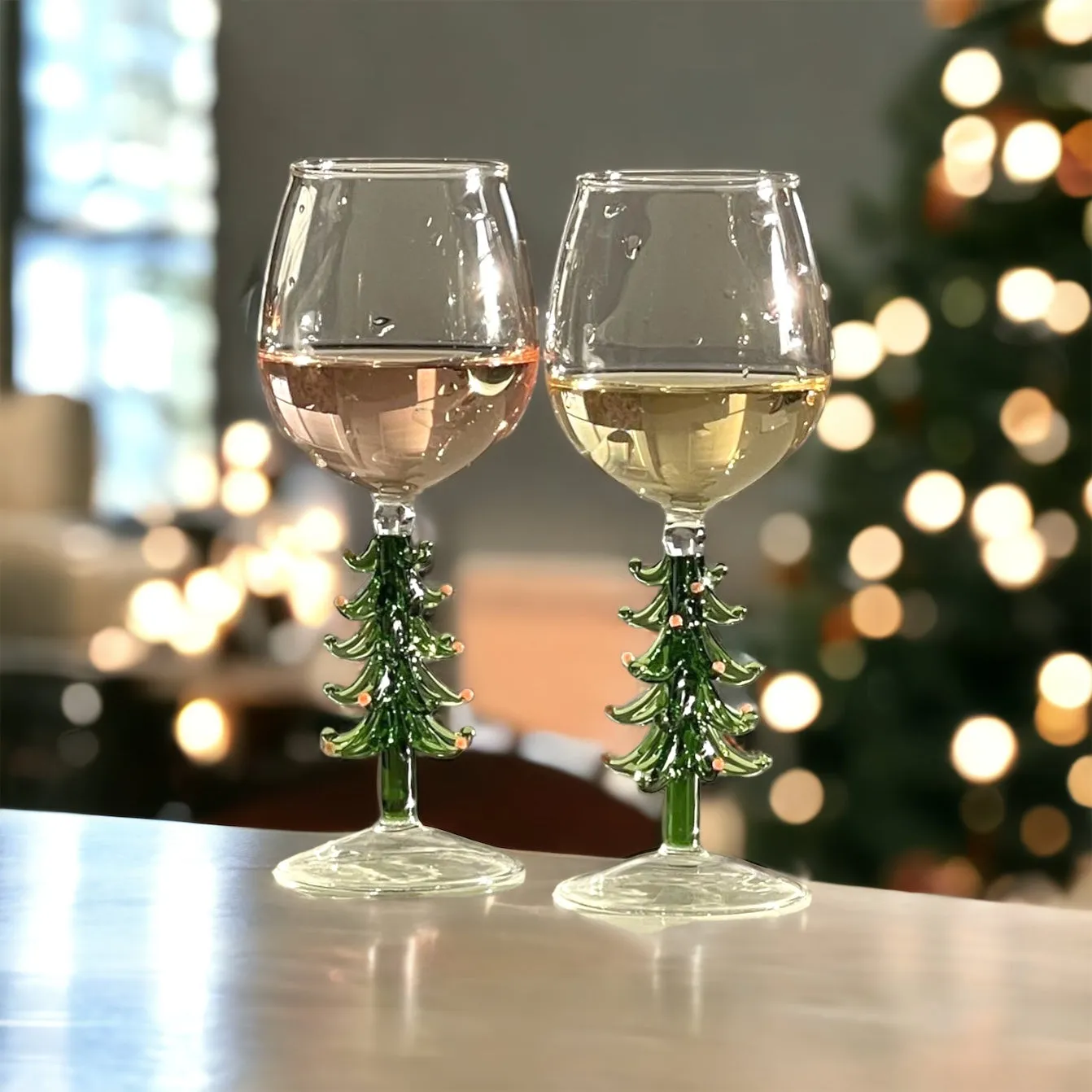 Christmas Tree Stem Wine Glass