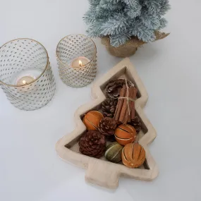 Chunky Wooden Christmas Tree Tray