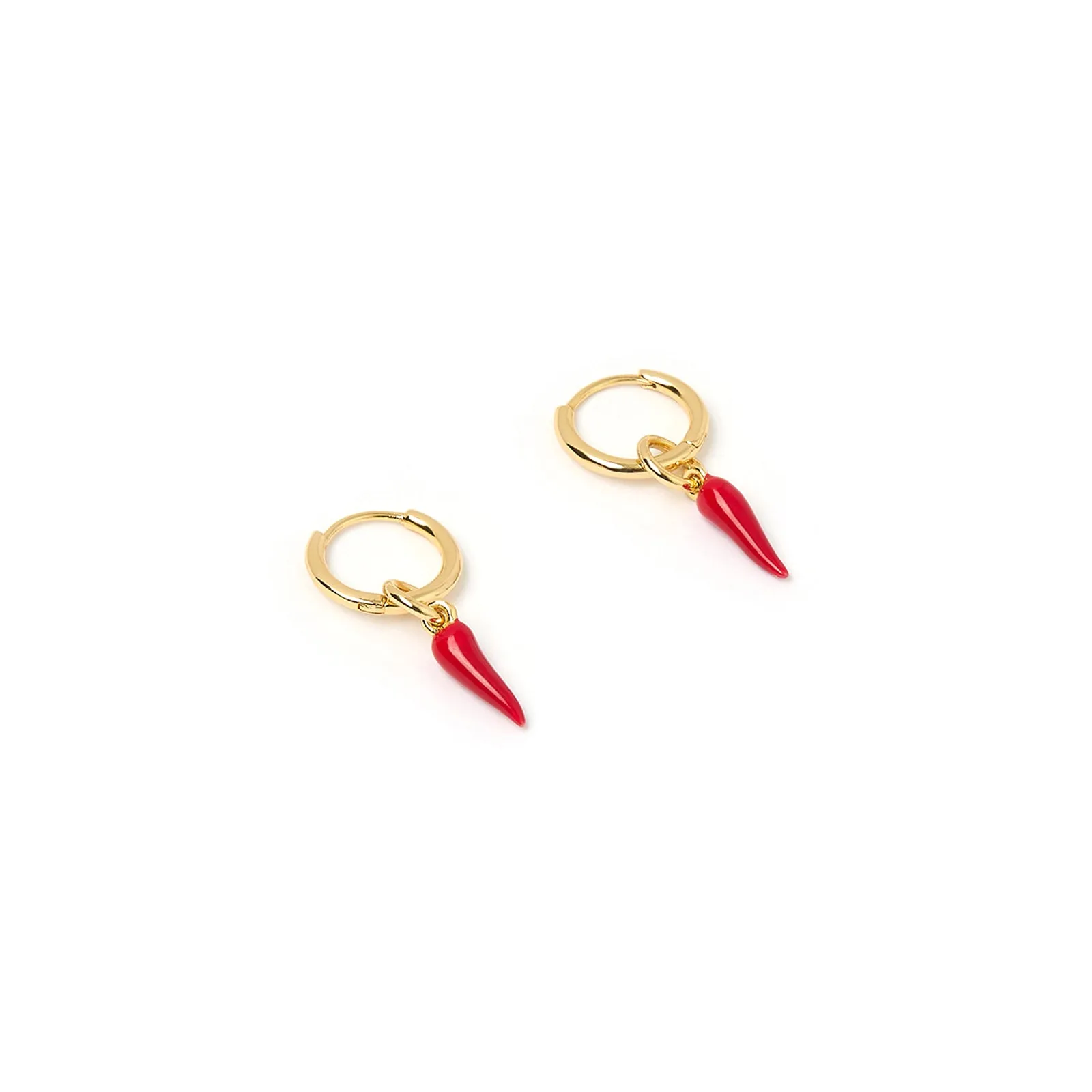 Cornicello Red Charm Earrings - Small