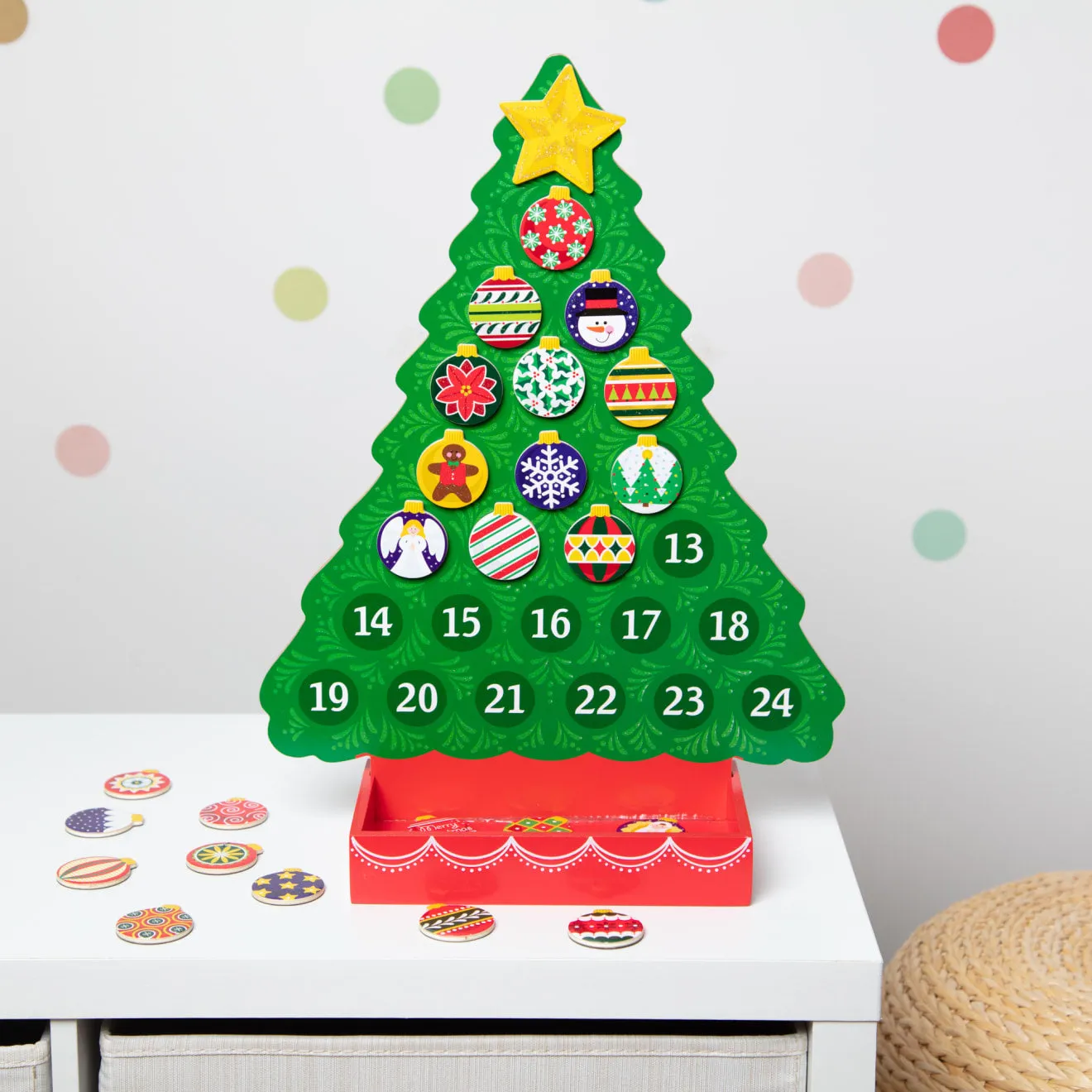 Countdown to Christmas Wooden Religious Advent Calendar