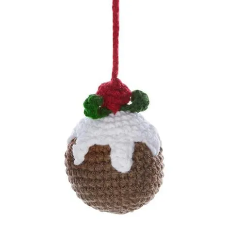 Crochet Christmas Pudding Tree Decoration