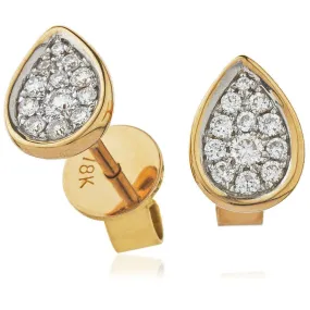 DIAMOND CLUSTER STUD EARRINGS