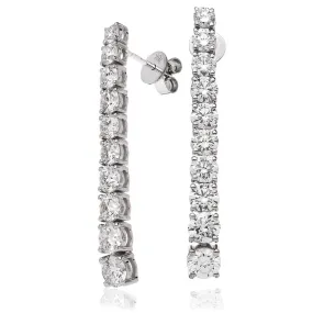 DIAMOND DROP EARRINGS IN 18K WHITE