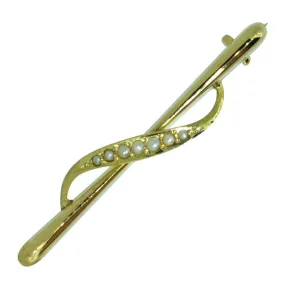 Edwardian Pearl Stock Pin