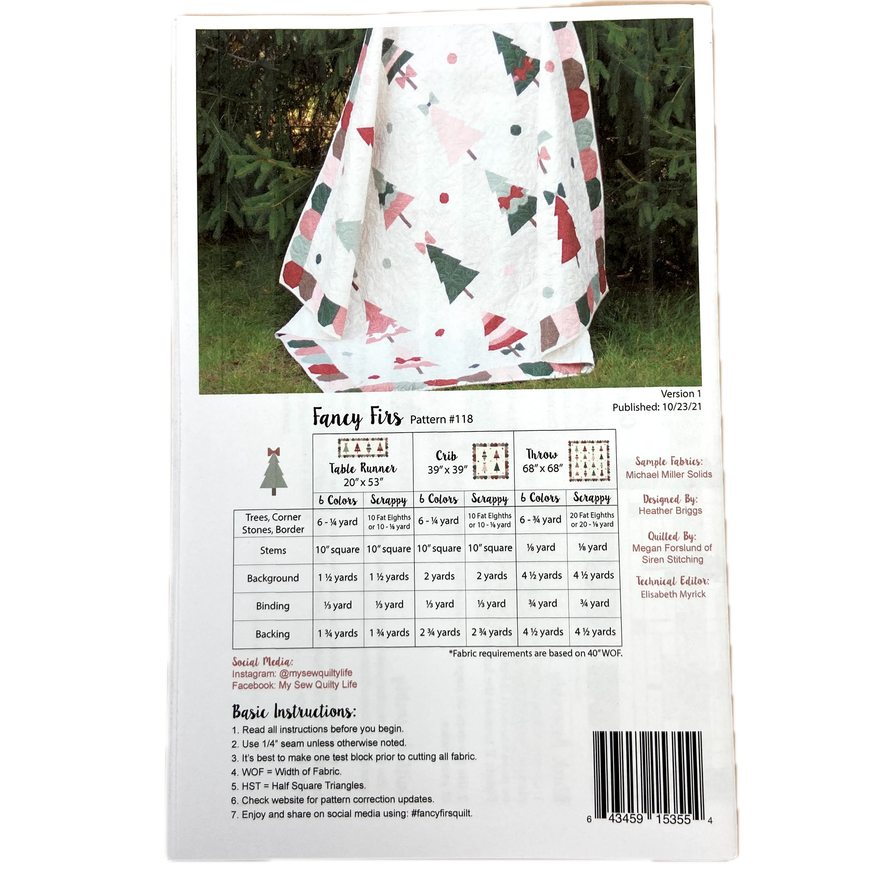 Fancy Firs | My Sew Quilty Life | Quilt Pattern