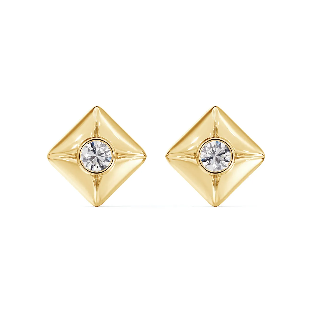 Forevermark Icon Collection Bezel Setting Stud Earrings