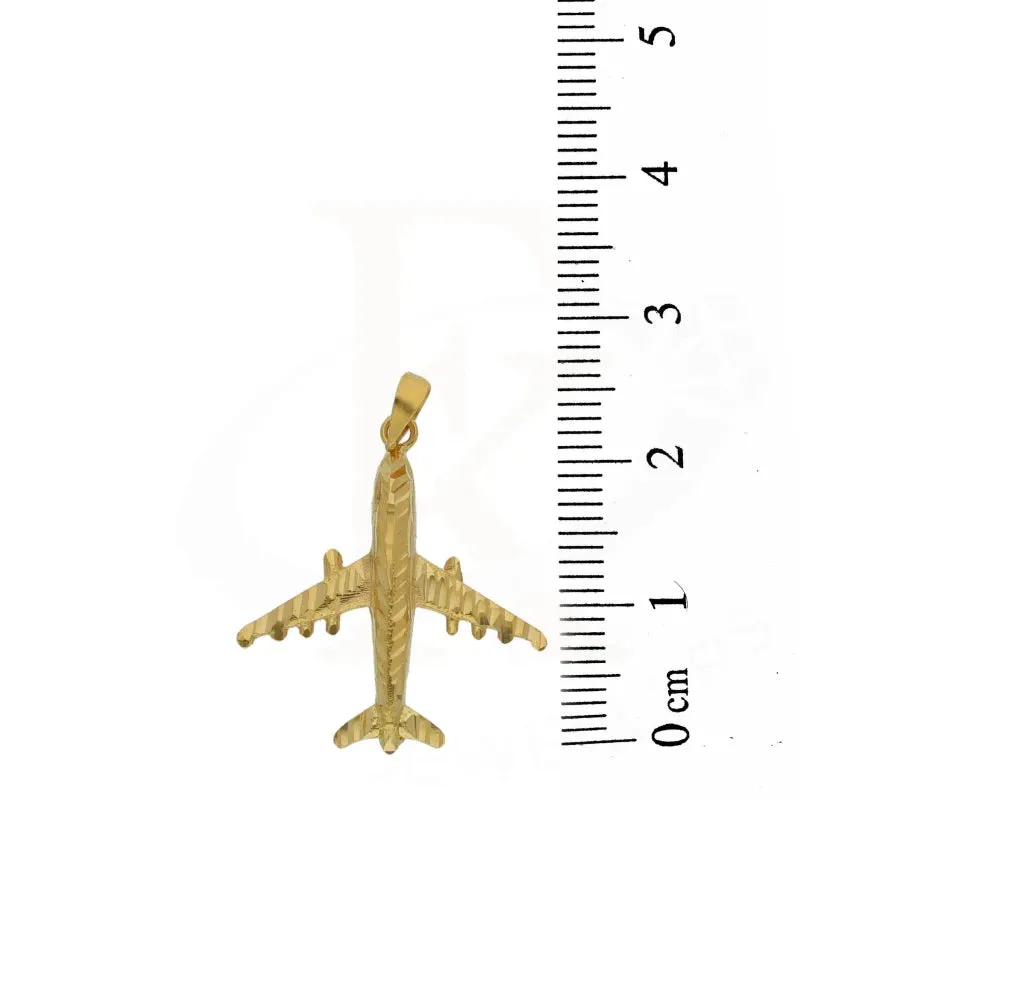 Gold Airplane Pendant 18KT - FKJPND18K3112