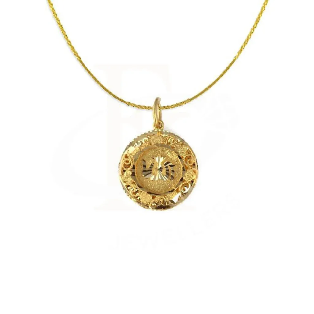 Gold Allah Necklace (Chain with Pendant) 22KT - FKJNKL1572