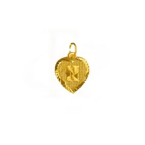 Gold Alphabet Pendant 22KT - FKJPND1847