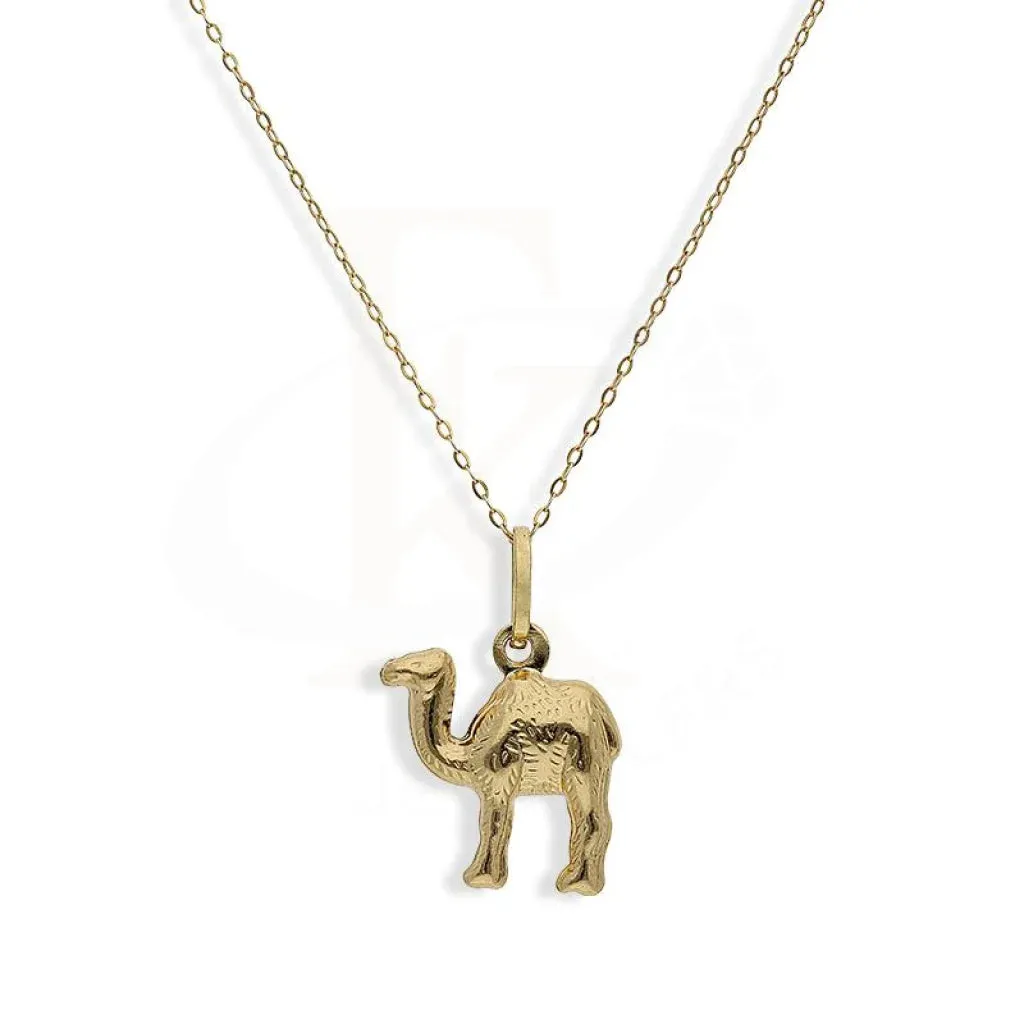 Gold Camel Necklace (Chain with Pendant) 18KT - FKJNKL1508