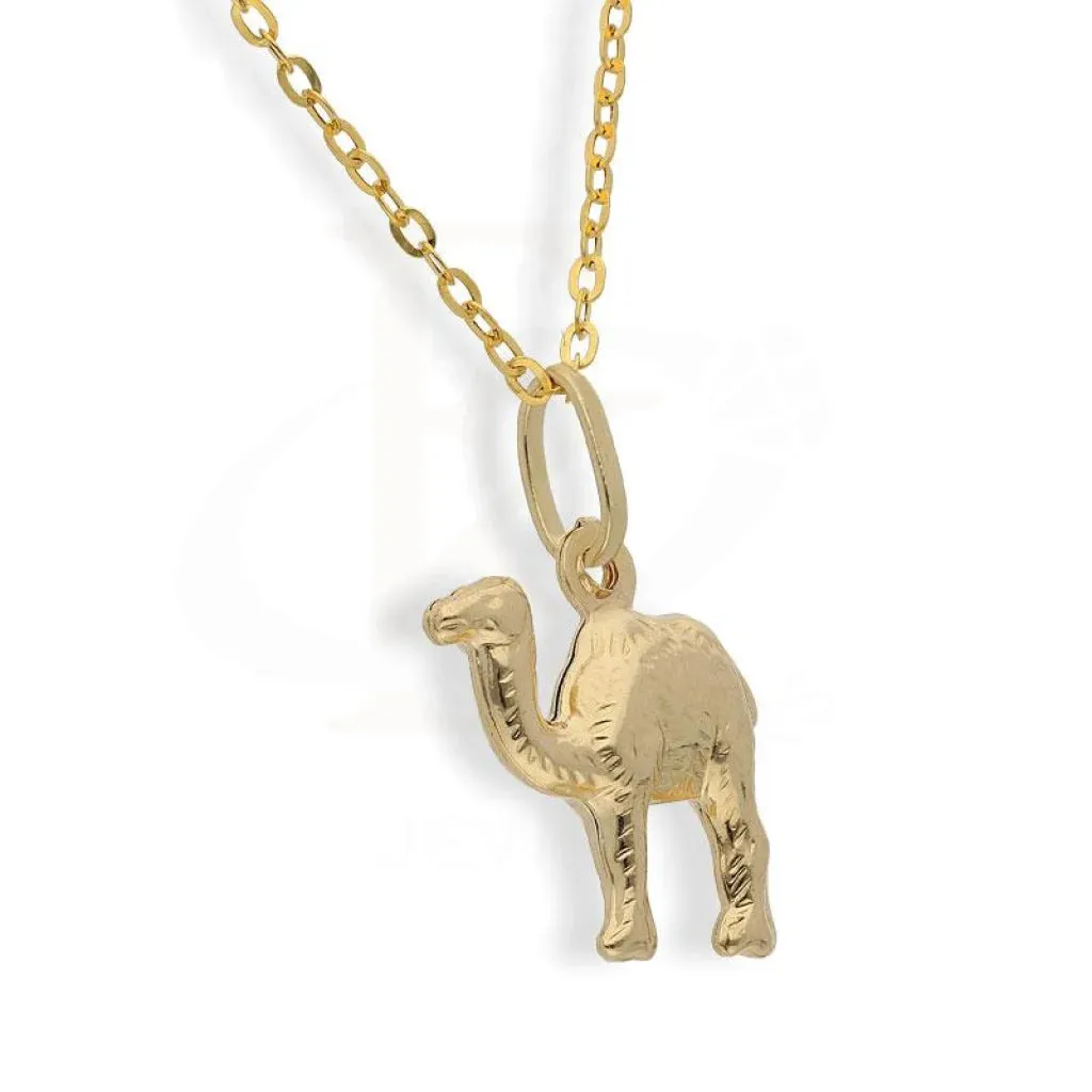 Gold Camel Necklace (Chain with Pendant) 18KT - FKJNKL1508