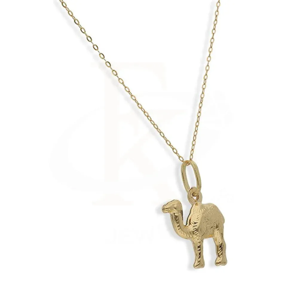 Gold Camel Necklace (Chain with Pendant) 18KT - FKJNKL1508