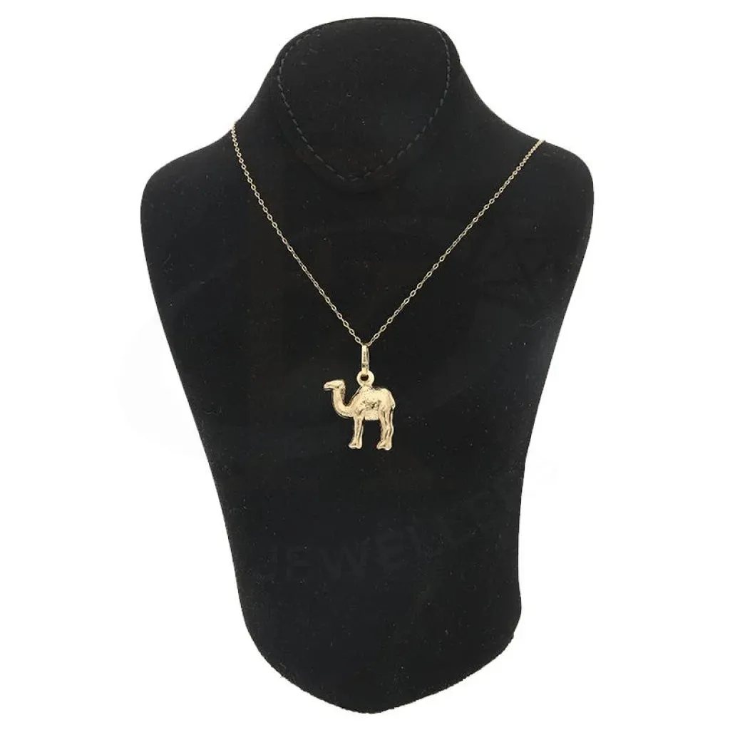 Gold Camel Necklace (Chain with Pendant) 18KT - FKJNKL1508