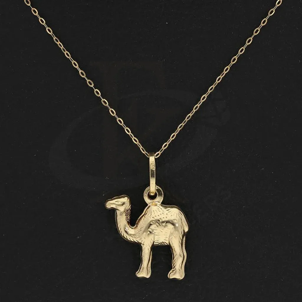 Gold Camel Necklace (Chain with Pendant) 18KT - FKJNKL1508