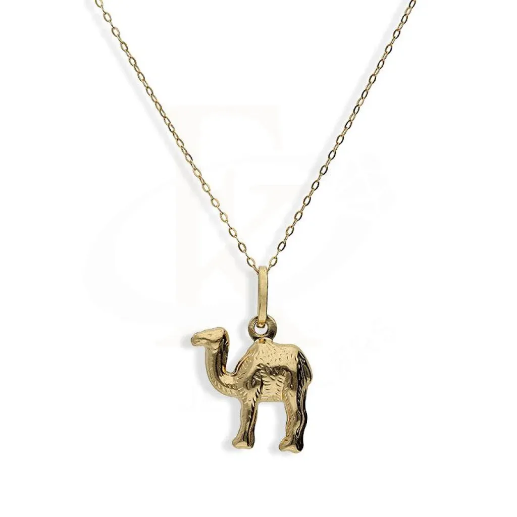 Gold Camel Necklace (Chain with Pendant) 18KT - FKJNKL1508