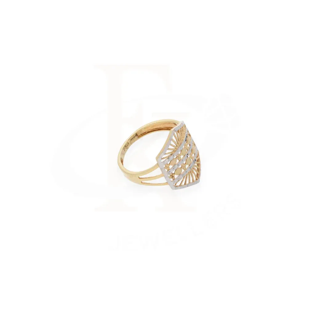 Gold Classic Dual Tone Ring 18KT - FKJRN18K7882