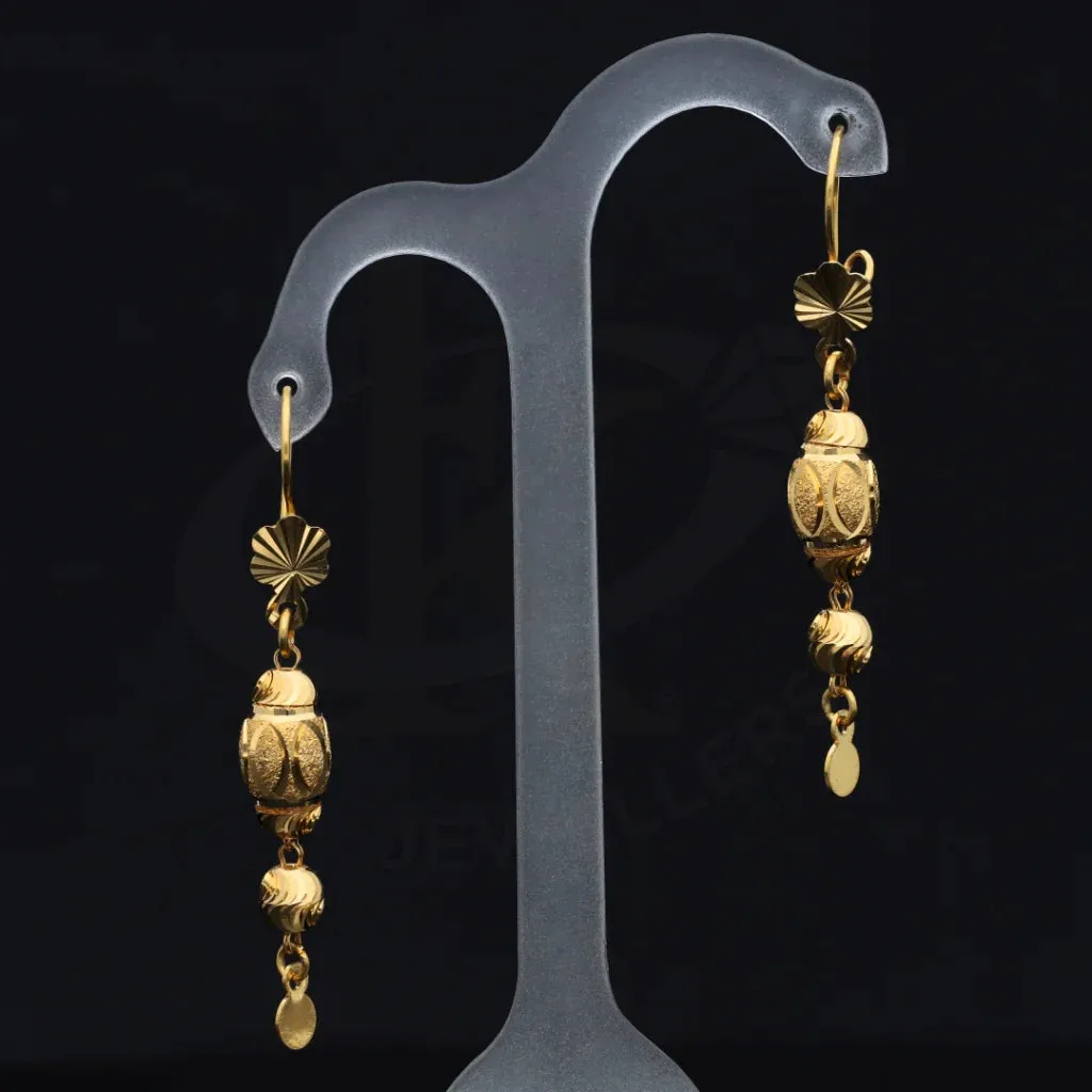 Gold Classy Earrings 21KT - FKJERN21K7767