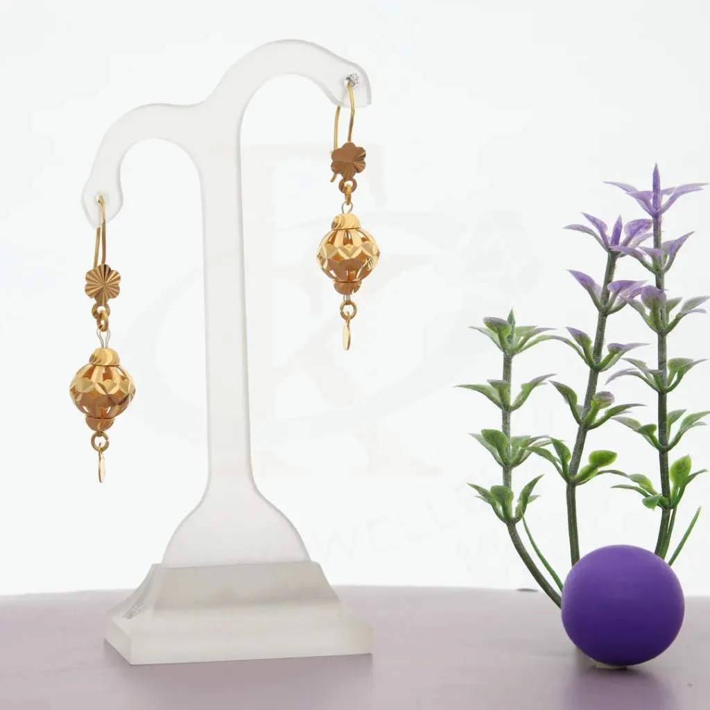 Gold Classy Earrings 21KT - FKJERN21K7769