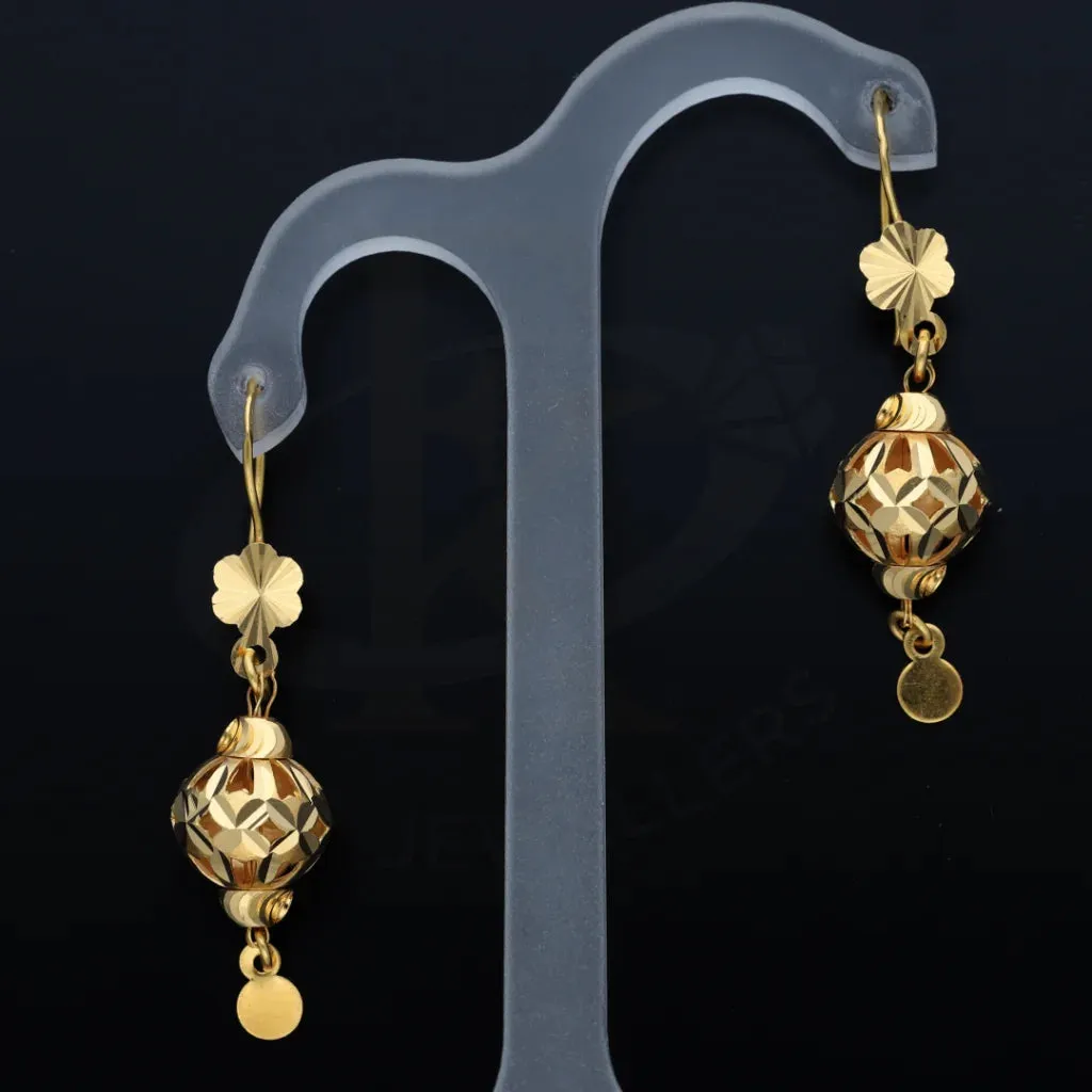 Gold Classy Earrings 21KT - FKJERN21K7769