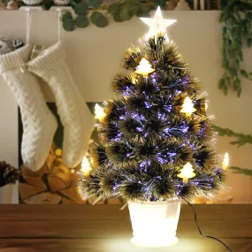 Golden-Tip 60CM Tabletop Christmas Tree in Pot Fibre Optic Steady Lights