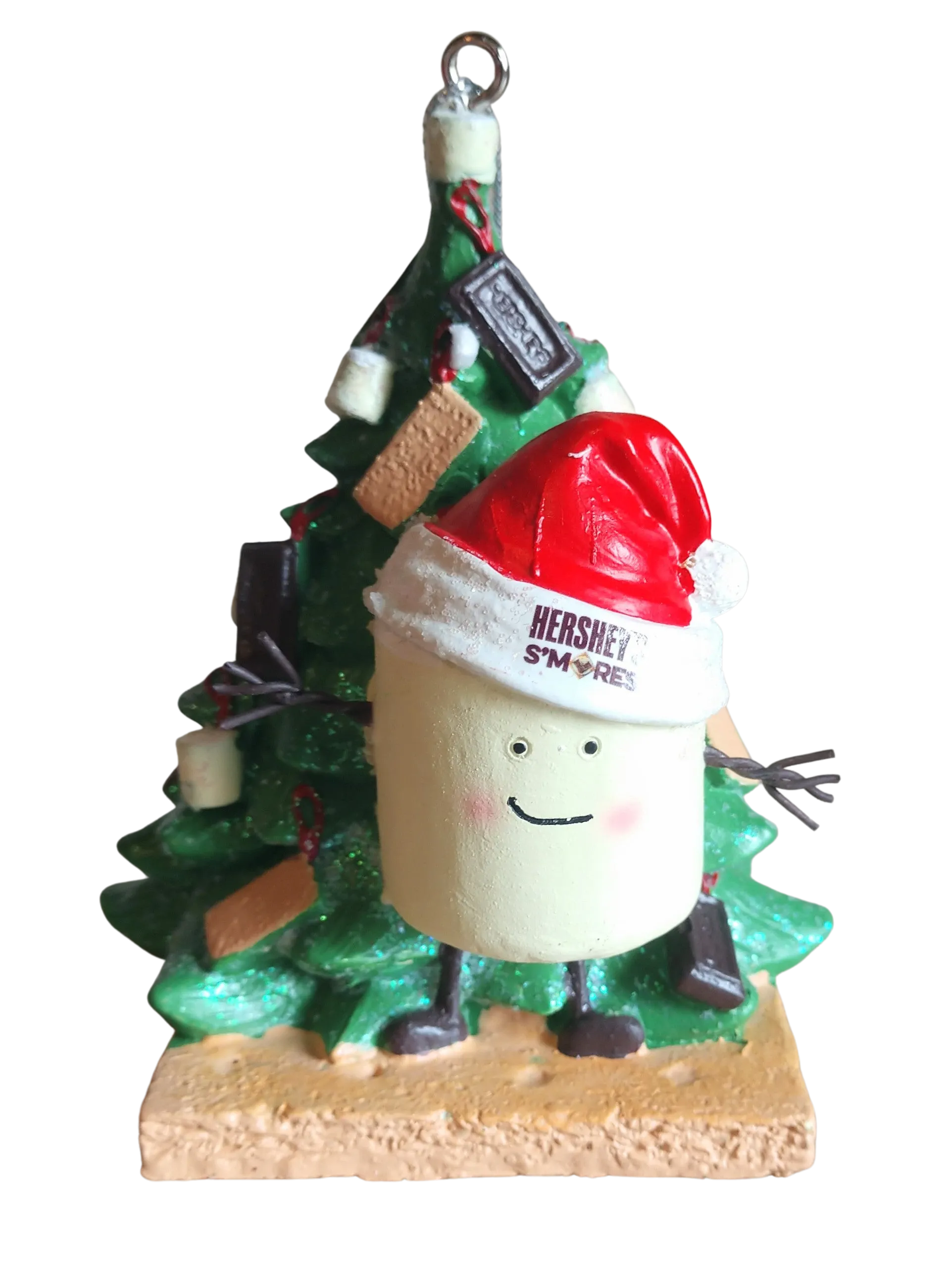 Hershey Smores Ornament with Christmas Tree 2"x 3.5"Resin