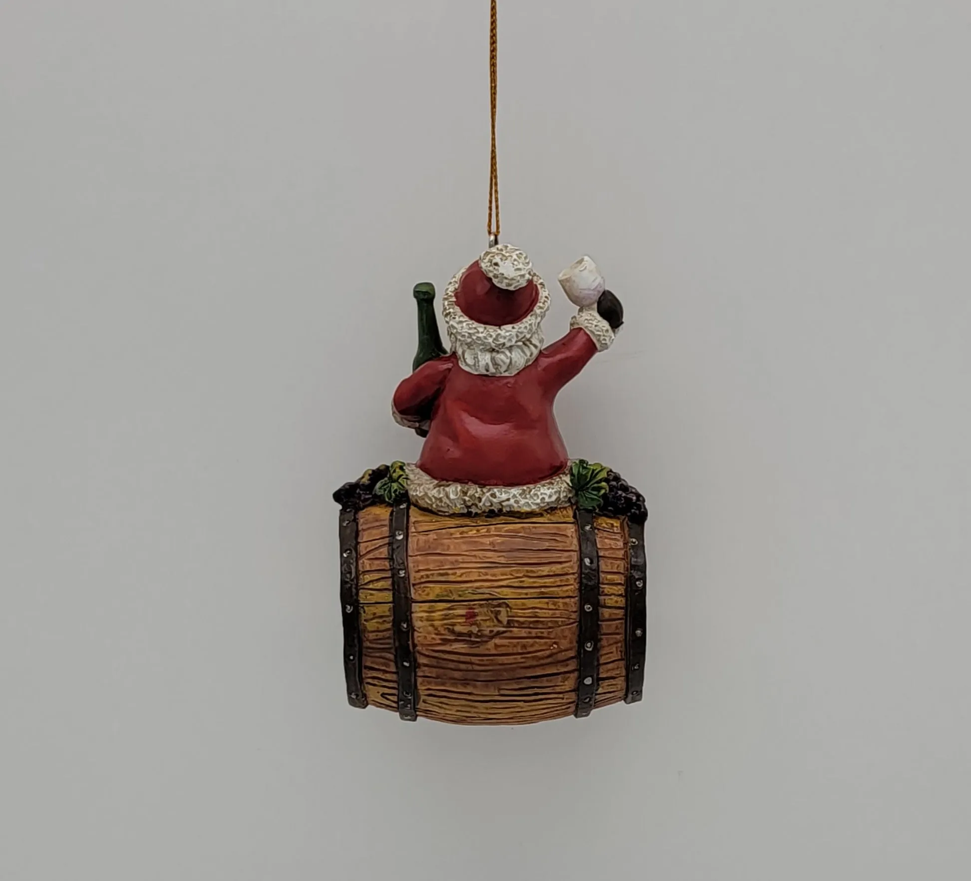 I Believe in Wine Santa Christmas Ornament