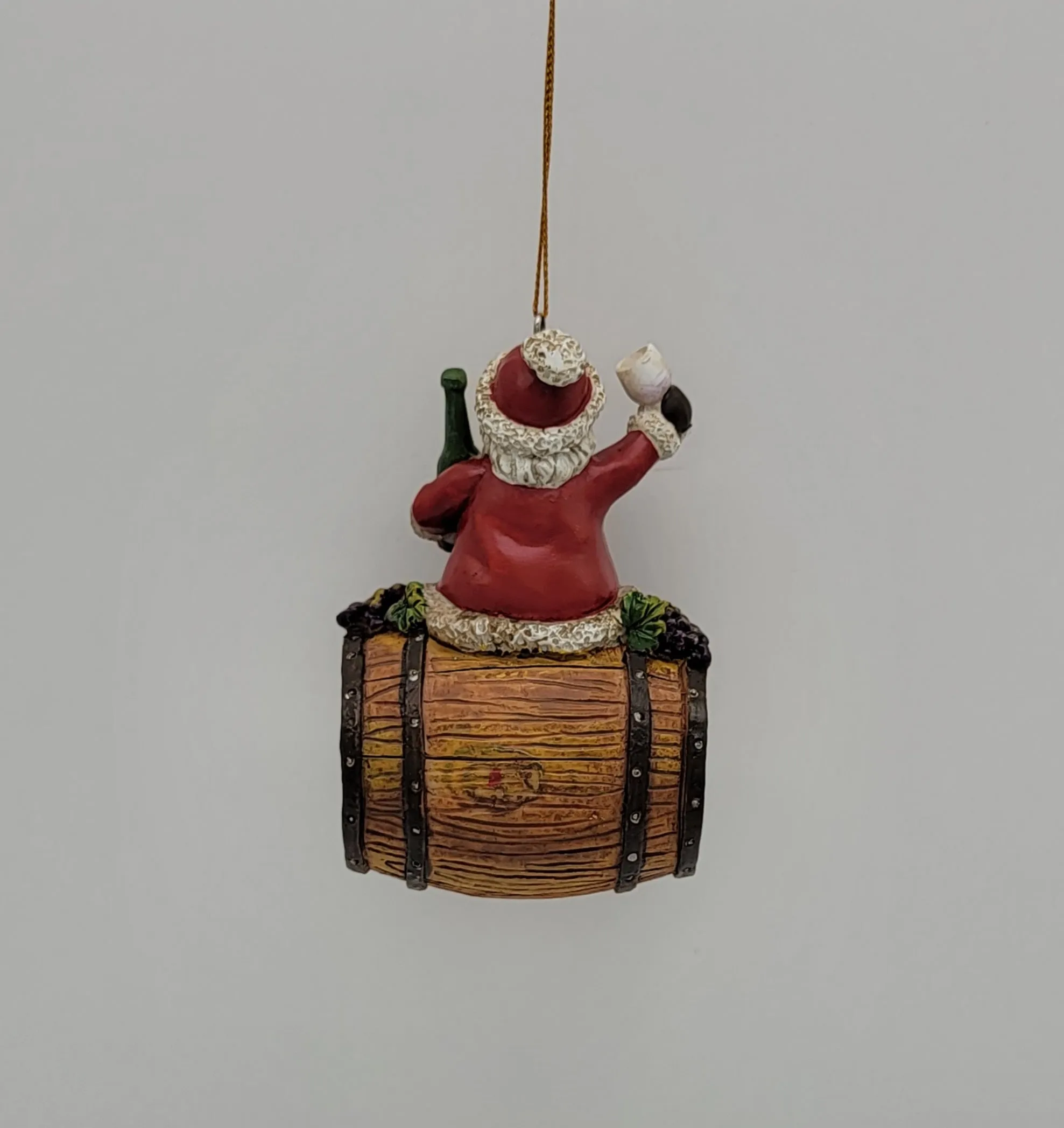 I Believe in Wine Santa Christmas Ornament