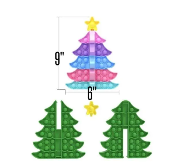 Kids Pop It Christmas Tree Sets - Green