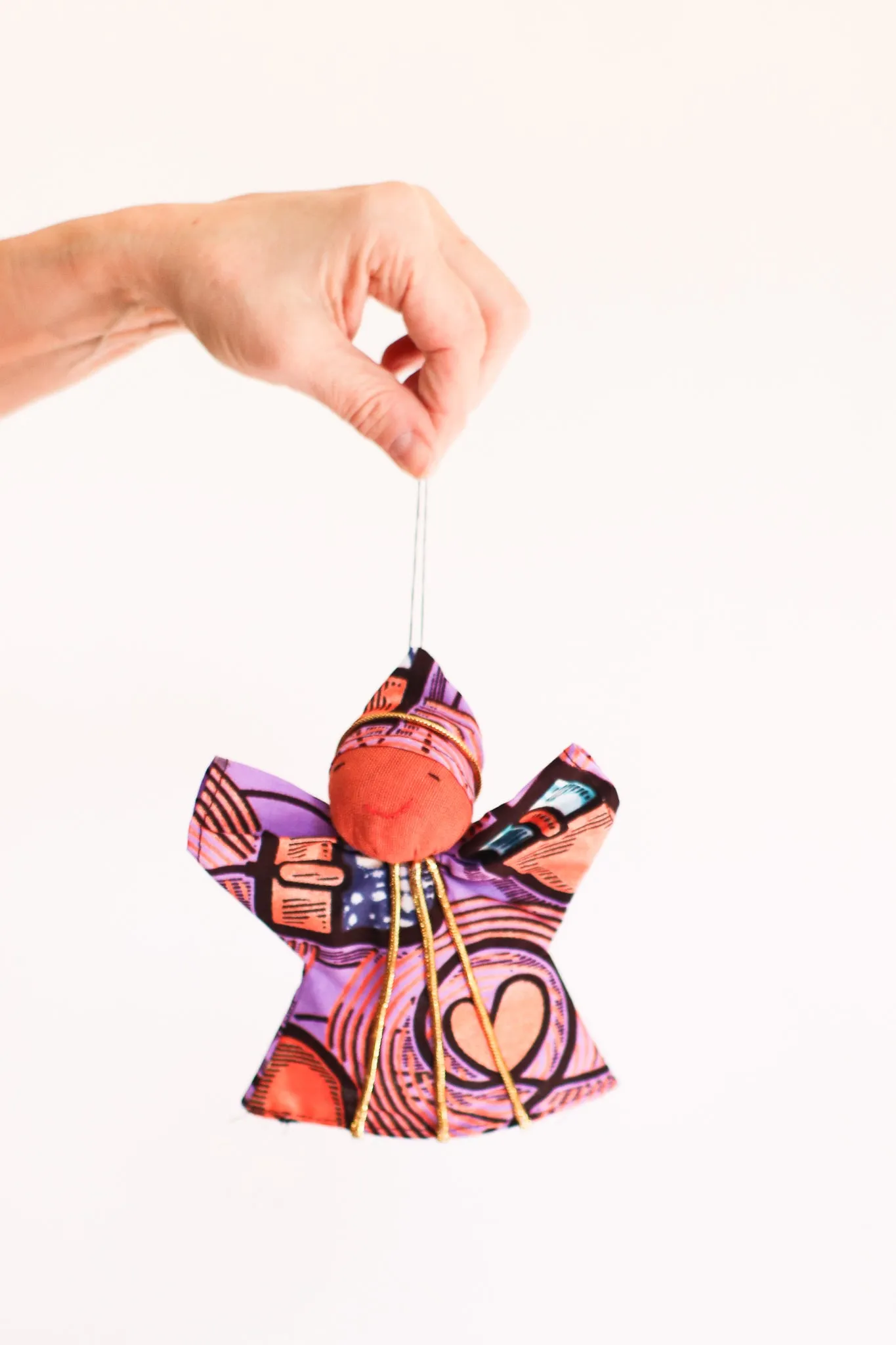 Kitenge Angel Ornament, Quartz