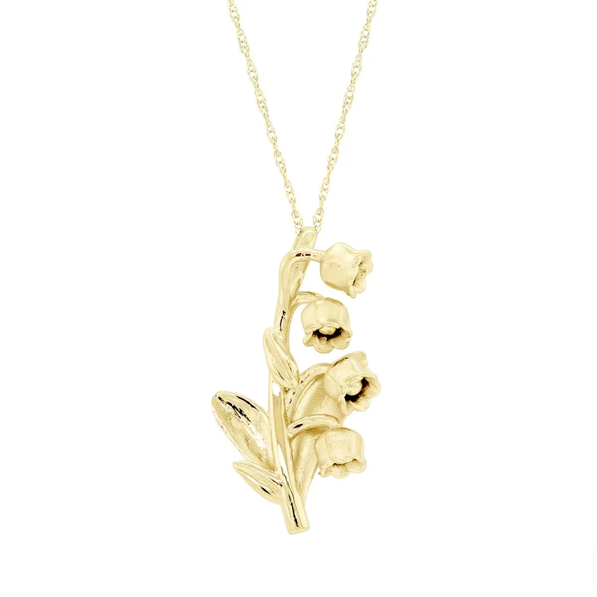 LILY OF THE VALLEY FLOWER PENDANT NECKLACE