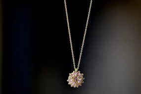 Lotus Pendant Necklace in Peony Pink