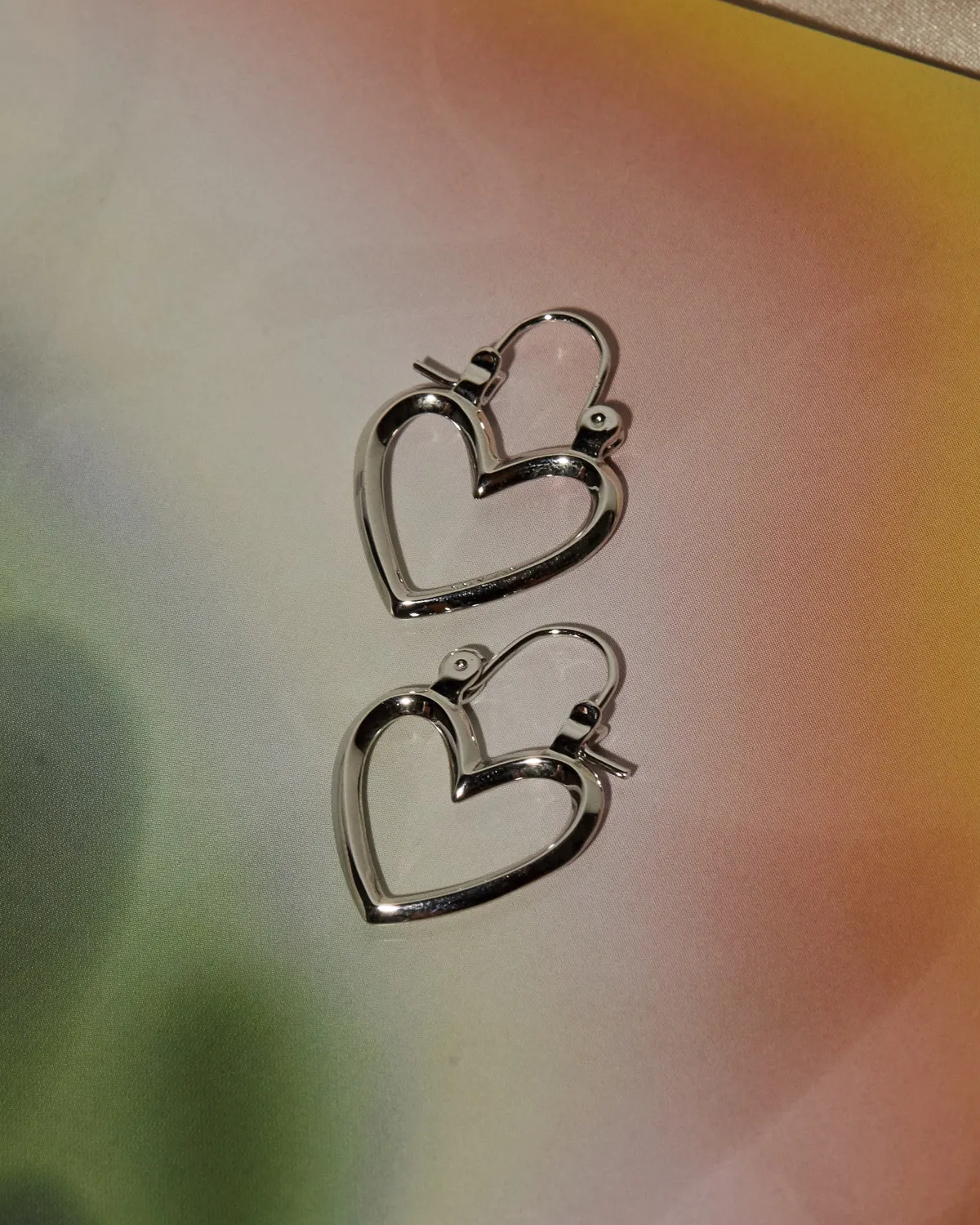 Mini Heartbreaker Hoops- Silver