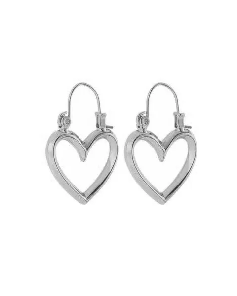 Mini Heartbreaker Hoops- Silver