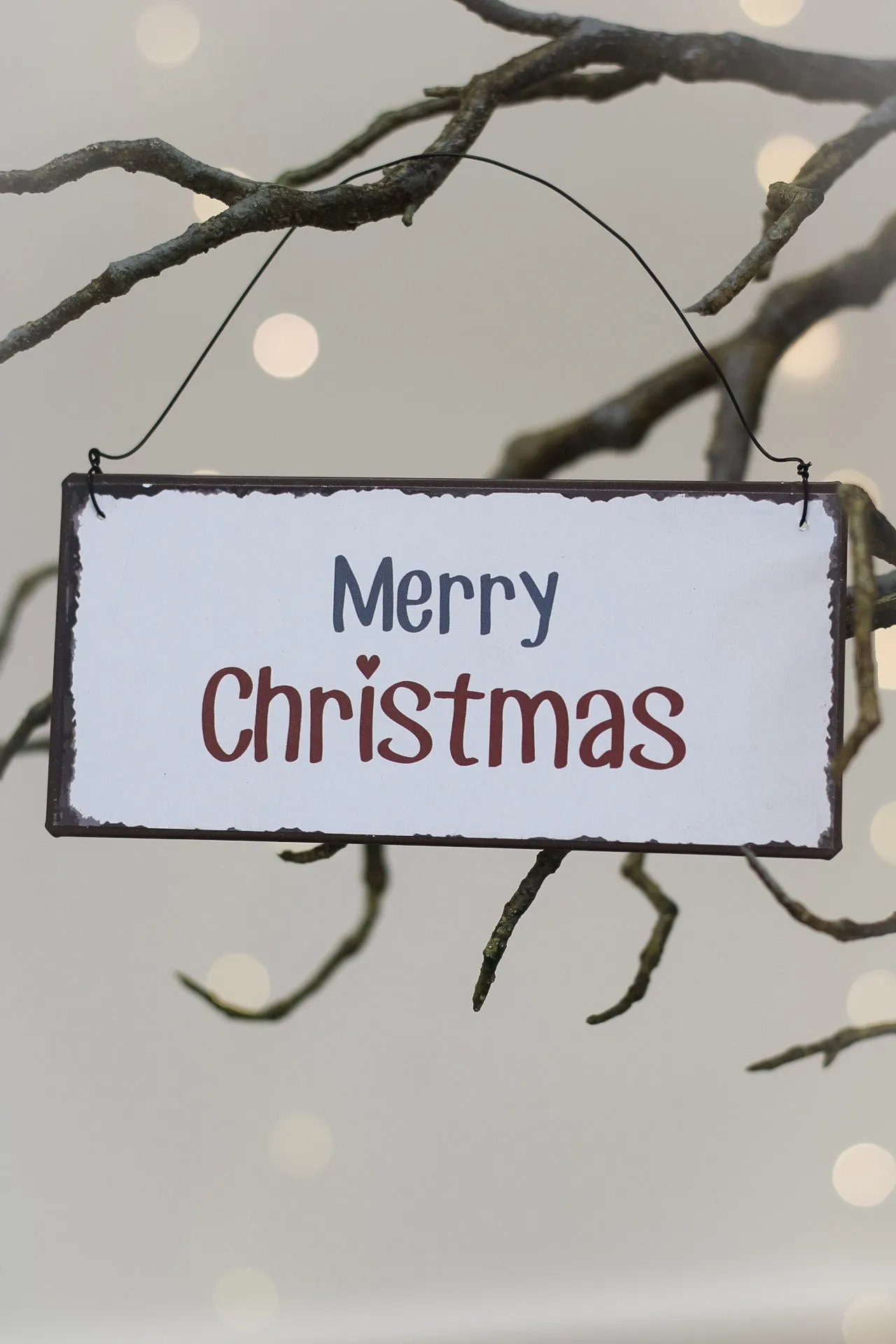 Mini Merry Christmas Metal Sign