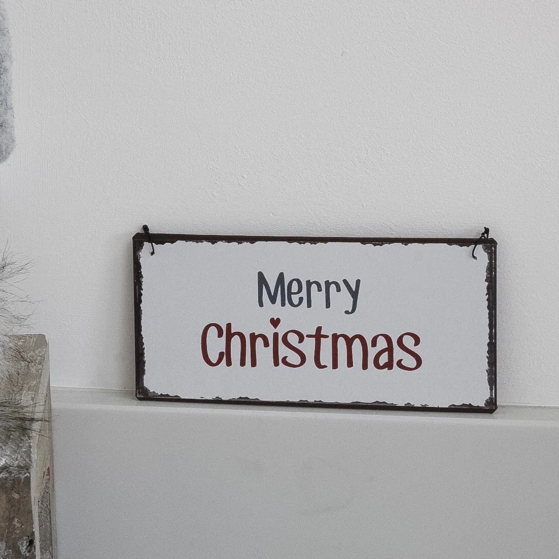 Mini Merry Christmas Metal Sign