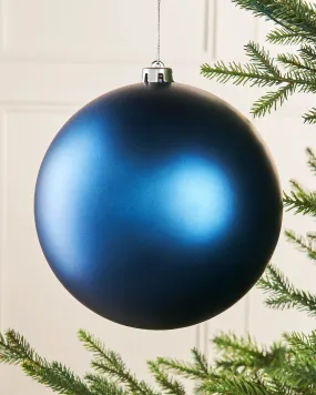 Navy Blue Large Matt Shatterproof Bauble, 20 cm