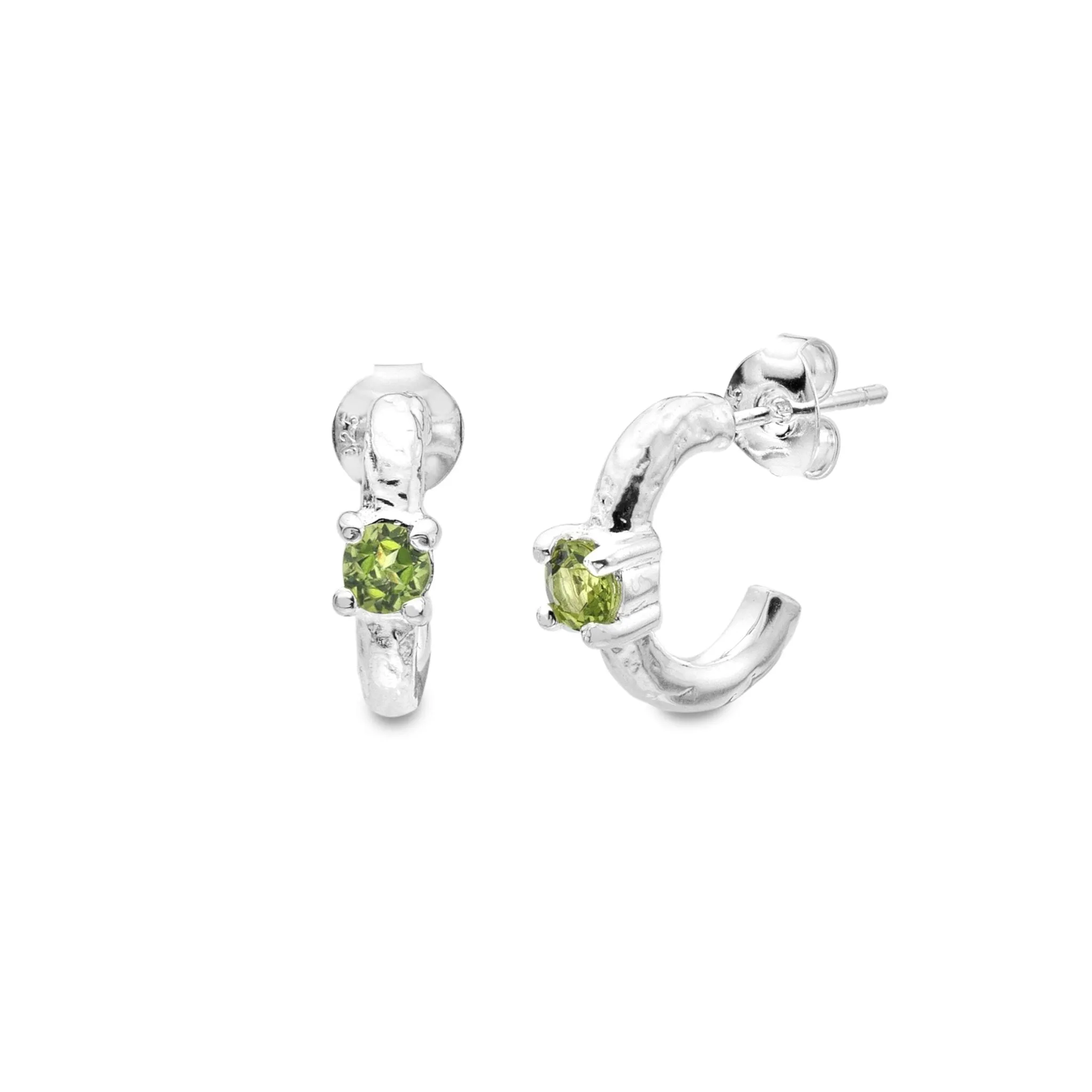 Peridot Mini Hoops