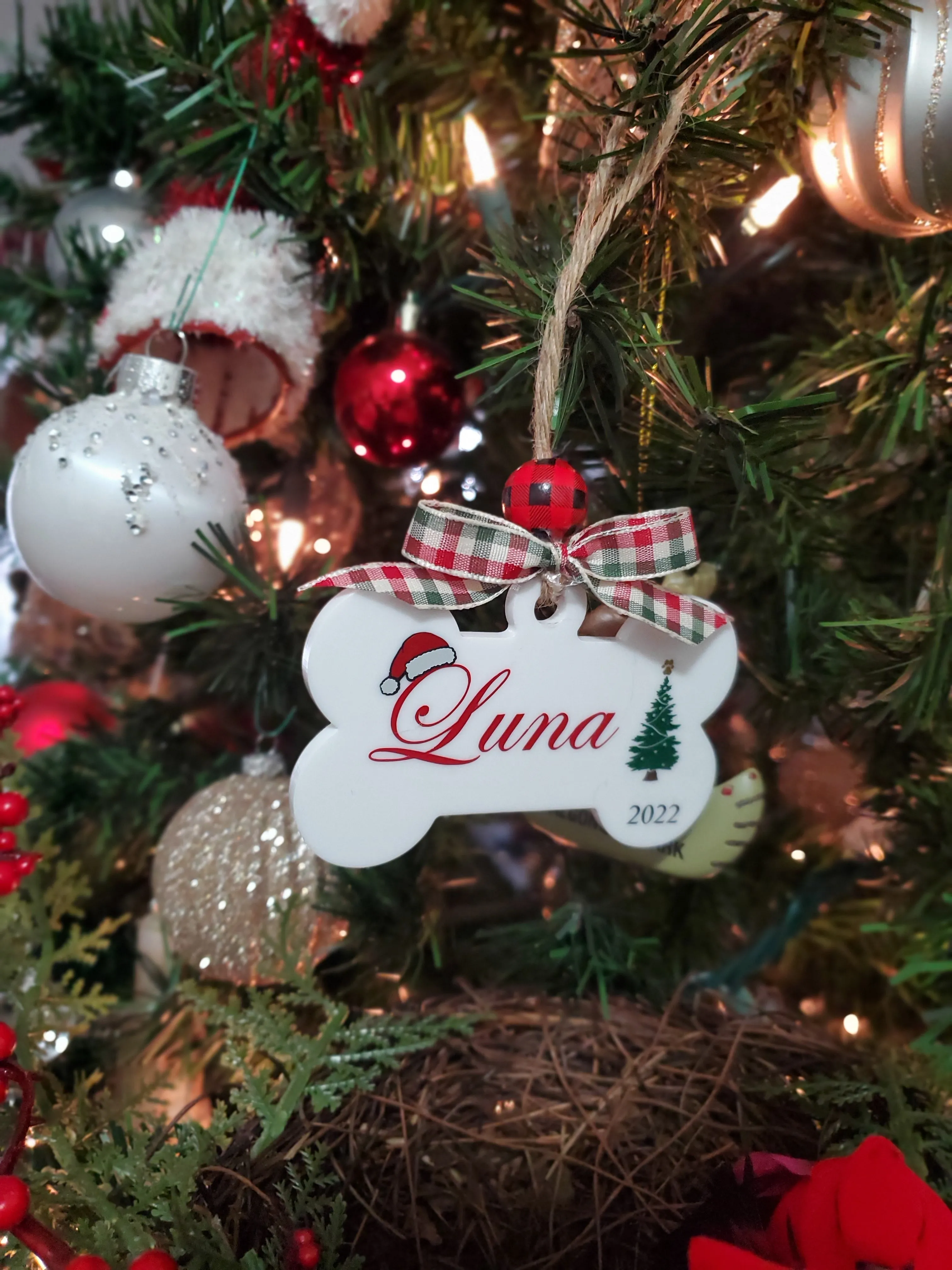 Pet's First Christmas Decoration - Bone Shape